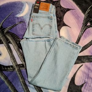 Levi's Wedgie Straight High Rise Light Wash Jeans